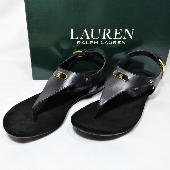 ralph lauren sandals black